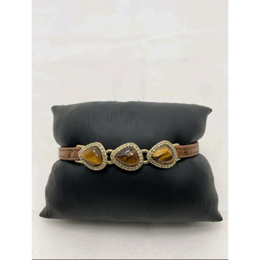 Banana Republic Brown Gold Leather Bracelet